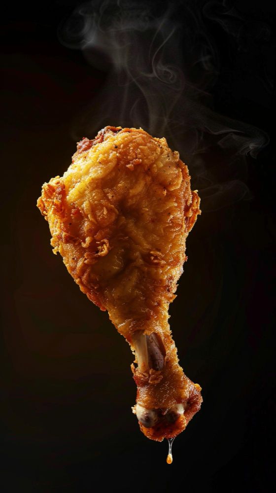 Crispy fried chicken piece